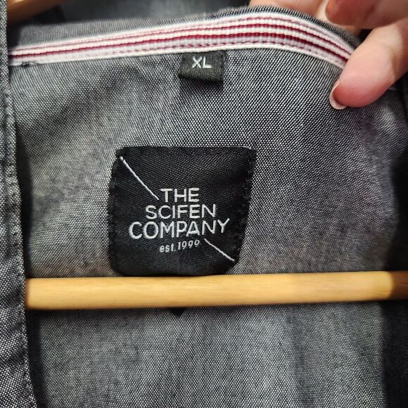 The Scifen Company Jersey Hooded Jacket Blue Pockets Size XL - Picture 6 of 14